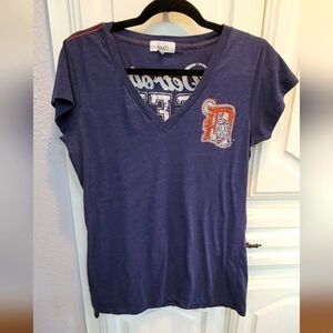 Womens Detroit Tigers Burn Out/Bling tee XL